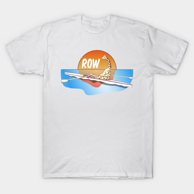 Rowboat Giraffe Rowing T-Shirt by mailboxdisco